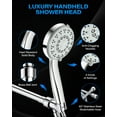 thumbnail image 3 of Hodvit 5 Setting Handheld Shower Head, Water Saving High Pressure Showerhead, with 5 ft Stainless Steel Hose, Chrome, 3 of 8