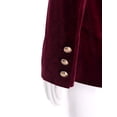 thumbnail image 7 of Hansber Boys Velvet Blazer Kids Tuxedo Suit Jacket Classic Fit Lapel Collar Single Breasted Long Sleeve Coat Burgundy 6, 7 of 7