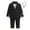 N185-Black, variant on RMGVDSD Little Boys Suits Set Toddler Tuxedo Suit 3 Piece Boys Formal Suit Set Long Sleeve Blazer Pants Suit Formal Outfits Set 2-3 Years