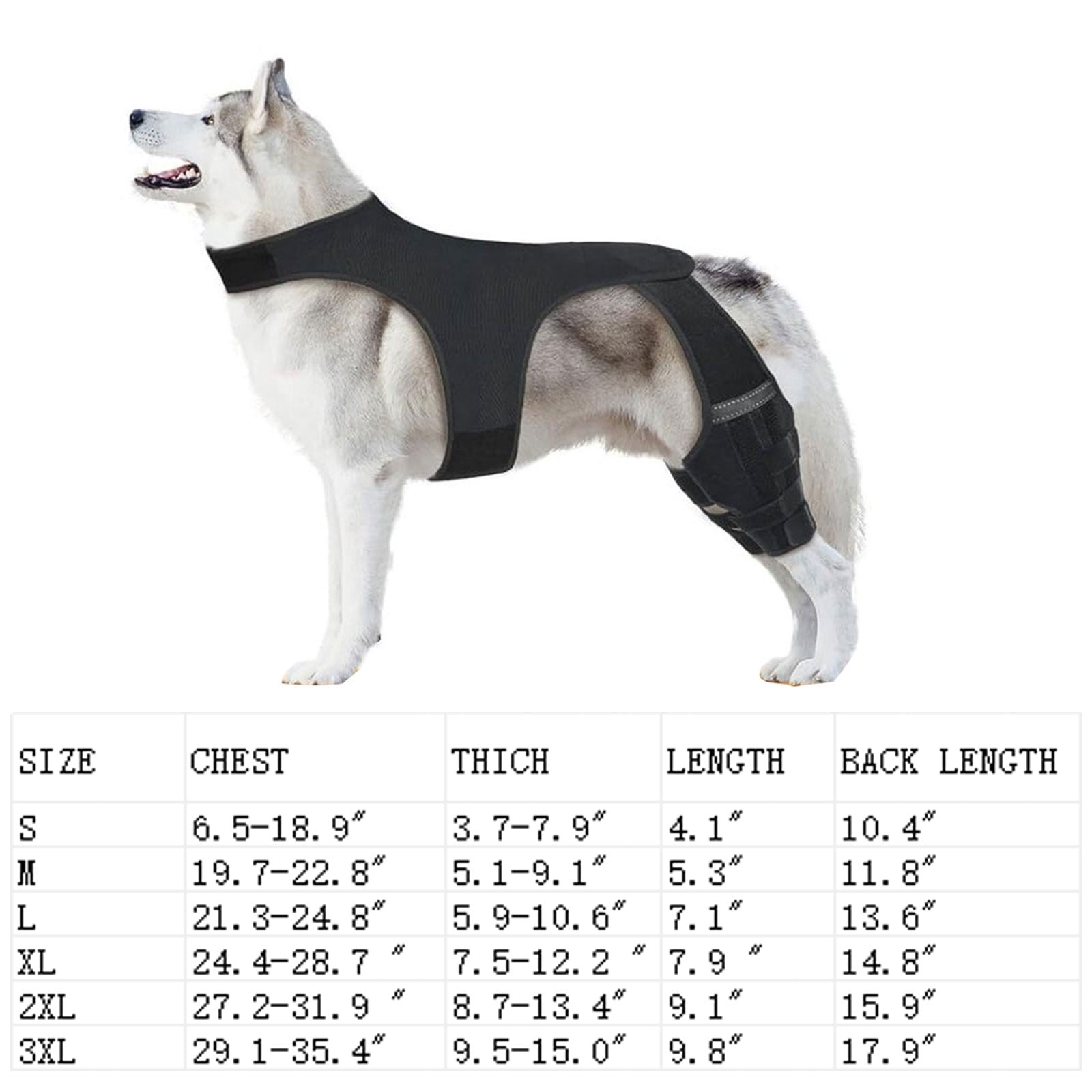 Dog Knee Brace Back Leg Joints Protectors Elastic Neoprene Leg Sleeve With Adjustable Belt For Elderly Dog Health Joint