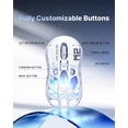 thumbnail image 3 of GravaStar Mercury M2 Wireless Gaming Mouse - PAW3395 26K DPI, 79g Lightweight Hollowed-Out Design, Tri-Mode, RGB - Opaline White, 3 of 6