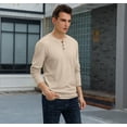 thumbnail image 5 of GIRUNS Men's Long Sleeve Waffle Henley Casual Henley T-shirts for Men, 5 of 6