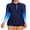 Blue, variant on Sociala Women Two Piece Rash Guard Long Sleeve Swimsuits Sets UV UPF 50+ Swim Shirt with Boyshort Bottom