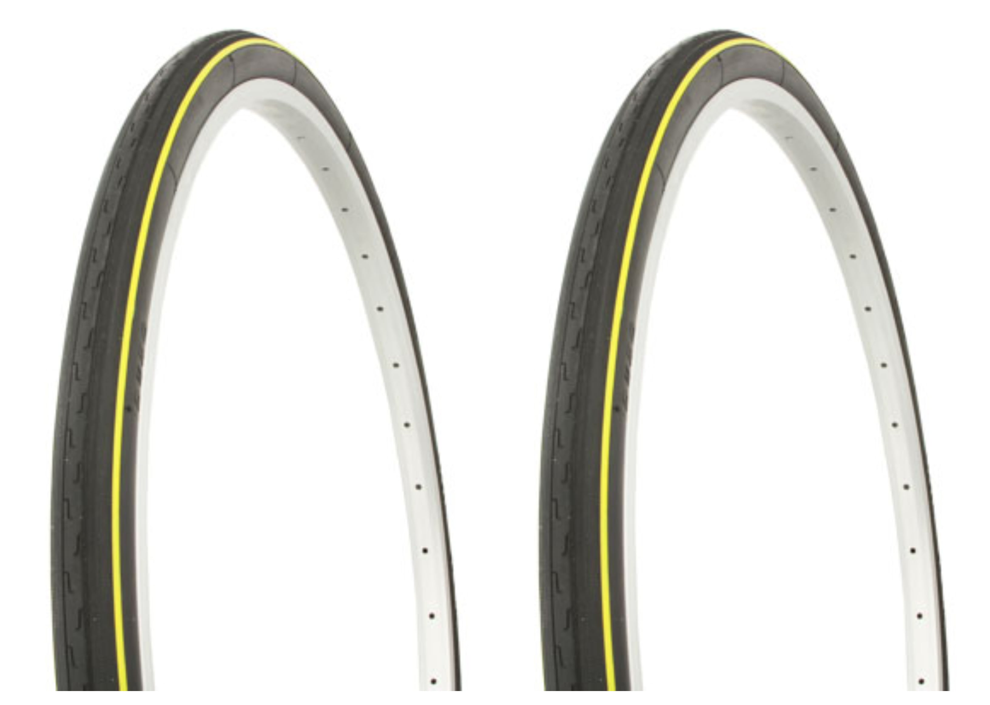 NEW DURO TIRE IN TIRE 26 X 1 3/8 BLACK/YELLOW SIDE LINE HF-156A. 