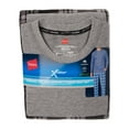 thumbnail image 6 of Hanes Men’s and Big and Tall Men’s Long Sleeve Crewneck Pajamas Set, 2-Piece, 6 of 7