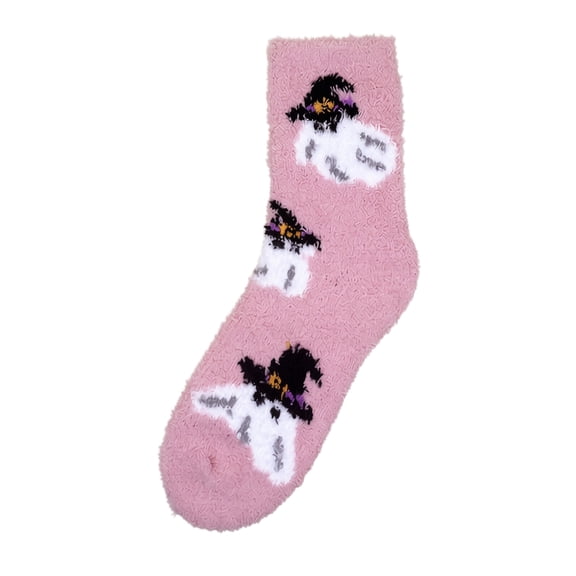 Voska Womens Halloween Thick Warm Mid Calf Socks Novelty Cozy Fall Winter Loungewear