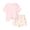 thumbnail image 4 of Amidoa Girls 2 Piece Outfits Summer Clothes Floral Print Cute Short Sleeve T-Shirt and Shorts Casual Kids Clothing Sets,Pink Size 13, 4 of 6