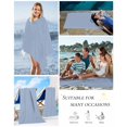 thumbnail image 5 of Pure Light Blue Beach Towels Oversized Super Absorbent, Simple Solid Color Lightweight Bath Towel Quick Dry Sets For Bathroom/Pool/Rv Camping/Beach Play/Gym Room/Picnic 23"x47", 5 of 8
