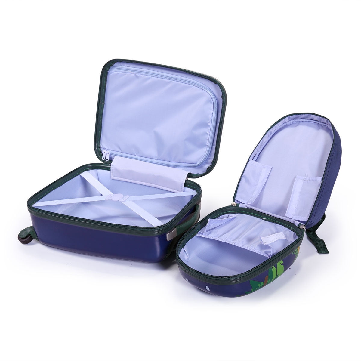Kepooman 2Pcs Kids Luggage Set, 12" Backpack and 16" Spinner Case, Rolling Suitcase with Spinner Wheels, Navy Blue Kepooman 2Pcs Kids Luggage Set, 12" Backpack and 16" Spinner Case, Rolling Suitcase with Spinner Wheels, Navy Blue