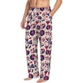 thumbnail image 2 of Daiia Skull lips record Guitar Men's Sleep Pant with Pockets and Drawstring,Pajama Pants-XX-Large, 2 of 9