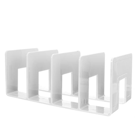 HEANUJJ Grey Acrylic Bookend Support for Bookshelf, Organizer for Home, Office, Classroom Book Storage