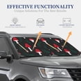 thumbnail image 3 of Kdxio Amanita Mushroom Print 2-Piece Sun Shade Front Windshield - Foldable Car Front Window Sunshades For Most Sedans Suv Truck, 3 of 6
