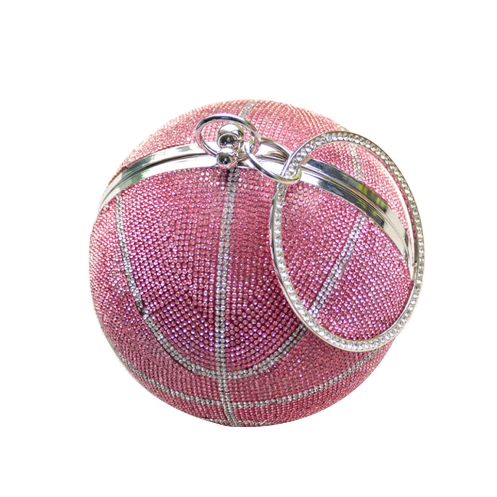 Pink couching basketball bag Rhinestone