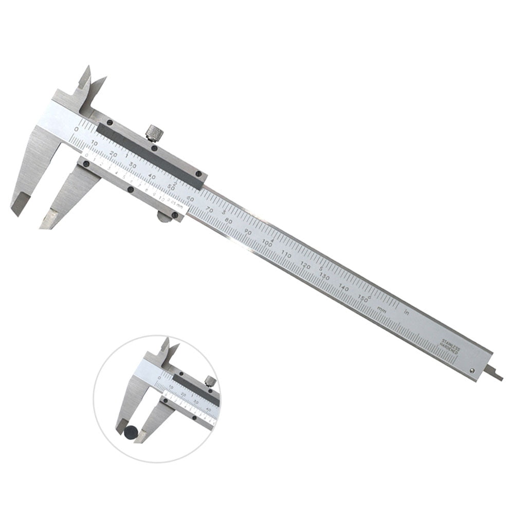 6'' 150mm Stainless Steel Vernier Caliper Slide Gauge Measurement Ruler Tool New 