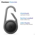 thumbnail image 3 of Rangland Airtag Holder with Keychain Carabiner - Secure Protective Case Designed for Apple Airtag - Aluminum Gunmetal, 3 of 8