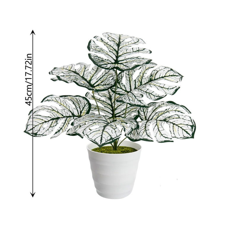 Artificial Monstera Plants Desktop Ornament, 18" Fake Plants Large  Artificial Plants Indoor Tall Faux Monstera Plants for Home Office Living  Room ...