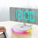 thumbnail image 5 of Cateissary Espejo de maquillaje ajustable para carga inalámbrica, luz nocturna pequeña, Base de reloj Digital LED con RGB Electrodomésticos blanco, 5 of 6