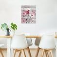 thumbnail image 5 of Pink Flower Canvas Wall Art, Rustic Farmhouse Floral Print on Wood Background, Blush Botanical Wall Decor for Bedroom Bathroom Living Room, Ready to Hang, 5 of 5