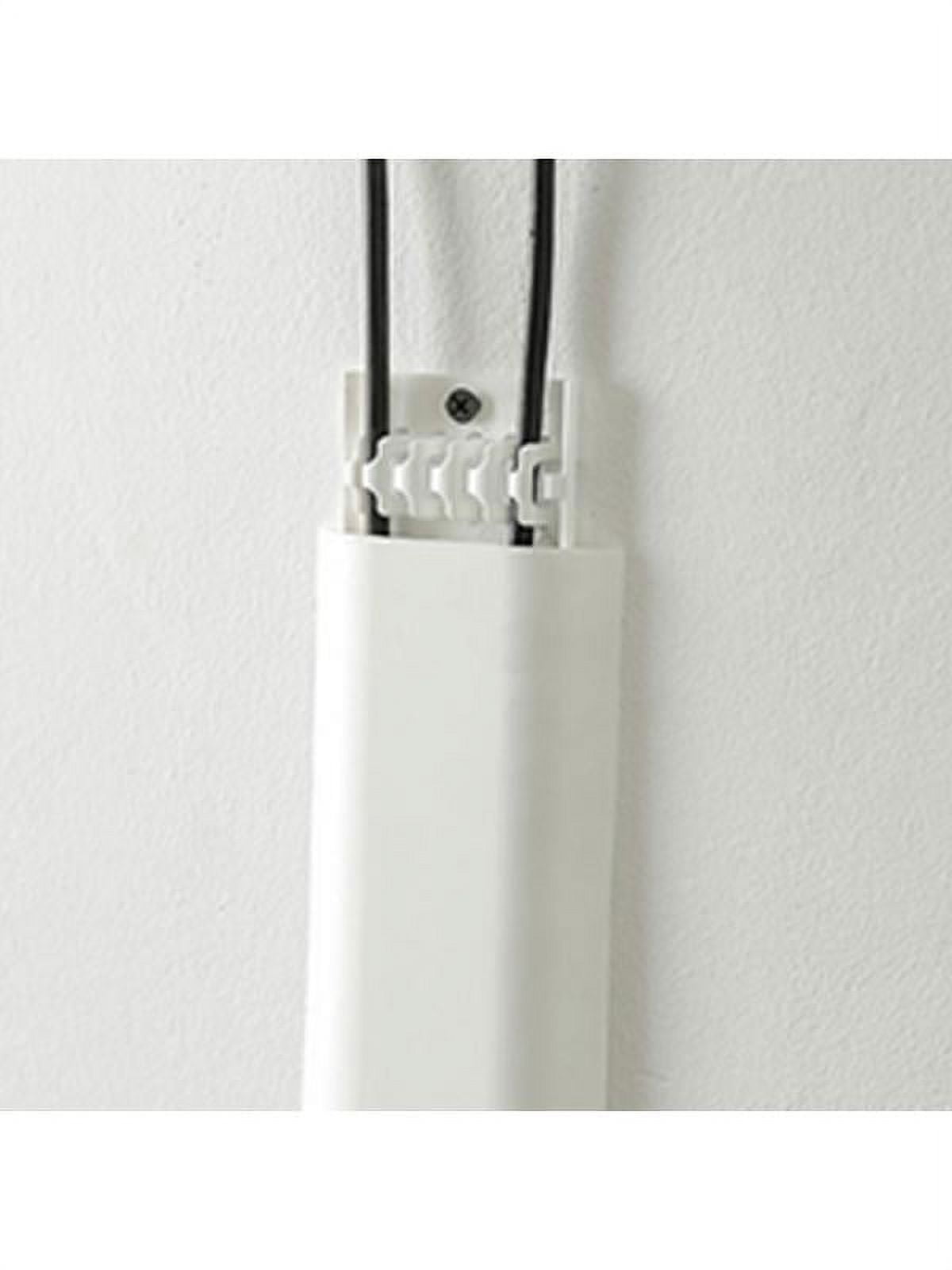 157 Cable Cover Kit - Cord Hider For Wall Mounts- Paintable Cable Concealer  For Wall Mounted Tv-wire Hider Cord Management System- White Wire Concealer-  10x15.7 (10 Pack), 0.95 Wide X 0.55 High