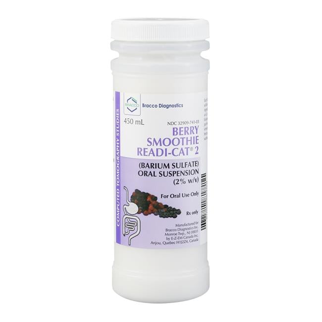Bracco Diagnostics 1186994CS 450 ml ReadiCat 2 Strawberry Smoothie