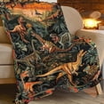 thumbnail image 3 of Dinosaur Throw Blanket Dino Gifts for Kids Girls Boys Adults Women Men Soft Cozy Warm Plush Fluffy Fuzzy Fleece Blanket Birthday Festival Home Decor, 3 of 5