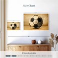 thumbnail image 4 of Elephant Stock Old School Soccer Ball Wall Art - Horizontal Canvas Wall Art - Living Room Wall Decor - Sports Canvas - Yellow And Black Decor - 12" x 8", 4 of 8