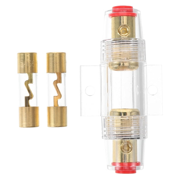 Portafusibles AGU de 60 A, amplificador de alarma de audio para coche en línea, compresores de audio para camiones, piezas automotrices, portafusibles impermeable