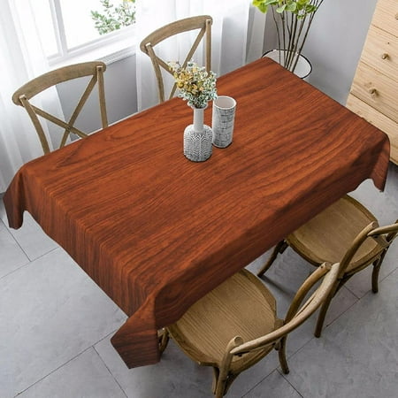 

Grunge Wooden Texture Tablecloth Rectangle Washable Table Cover for Kitchen Dining Picnic Party Patio Mats 60 X 90 Inch