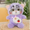 thumbnail image 1 of Animal transfiguración gato de peluche de juguete muñeca mochila bolsa muñeca de piel de conejo animal de dibujos animados pelo largo regalo para niños, 1 of 4