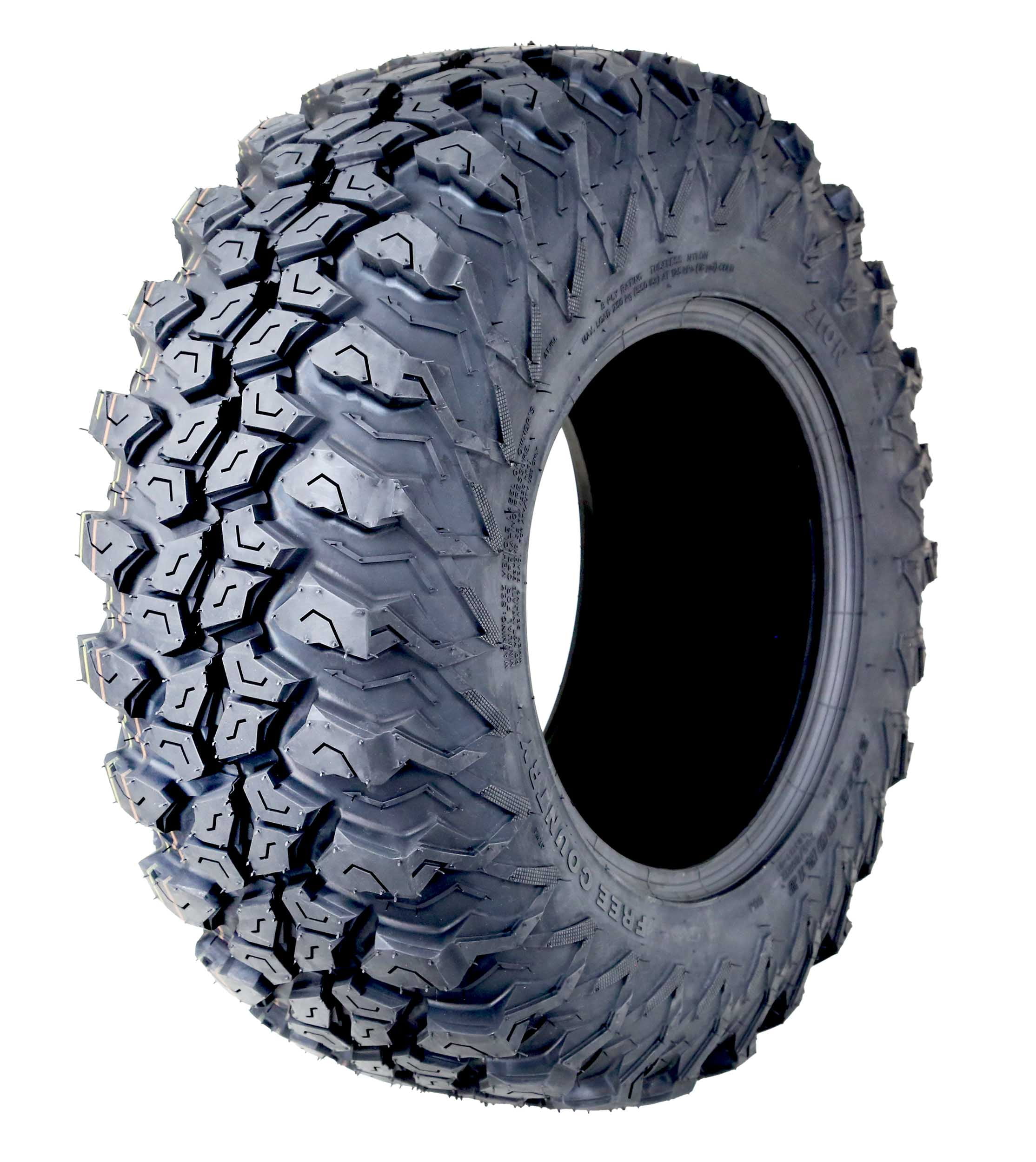 FREE COUNTRY ATV UTV Tire 25X8R12 8PR Radial w/Side Scuff Guard 10353