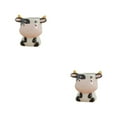 thumbnail image 4 of Transemion Gardens Beauty With Animal Planter - Eco-friendly Materials Easy To Maintain Small Ceramic Plant Pot cow 2Set, 4 of 6