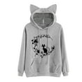 thumbnail image 1 of Rbaofujie Longues Longs Chandails pour Femmes Mode Décontractée Sweat à Capuche Imprimé à Manches Gris, 1 of 4