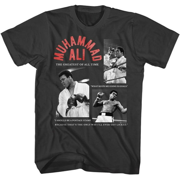 Muhammad Ali Ali Quote Collage Smoke Adult T-Shirt