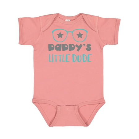 

Inktastic Daddy s Little Dude Glasses Stars - Blue Gray Gift Baby Boy Bodysuit