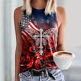 thumbnail image 2 of WEIWEN Womens July 4th Tank Tops Casual Summer Sleeveless 4th of July Outfits for Women Patriotic Shirts Loose Fit Muscle Beach Workout Running Athletic Tunic Tops Red, S, 2 of 5