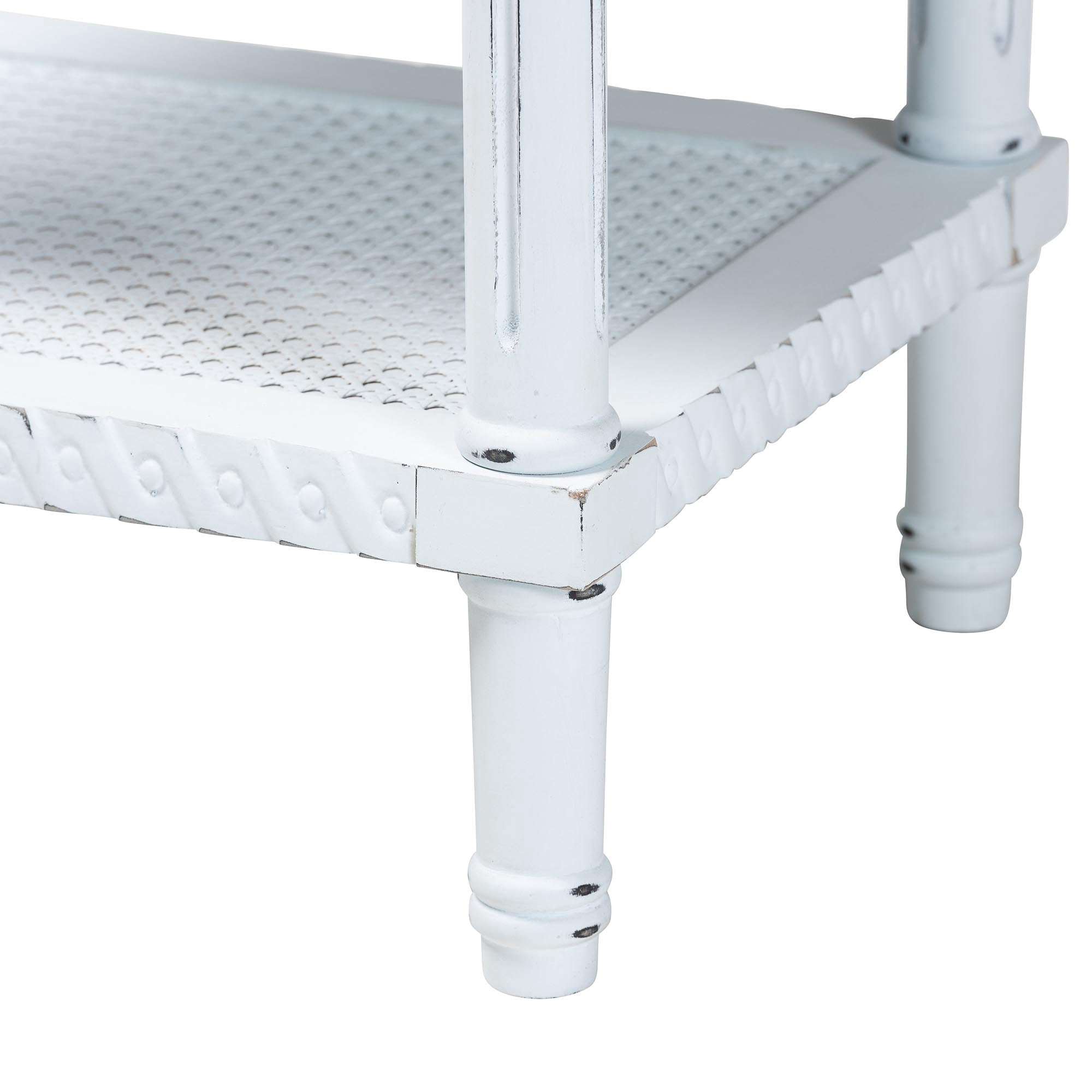 Baxton Studio Legrand French Provincial End Table, 1-Drawer, White