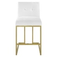 thumbnail image 6 of Modway Privy Counter Stool Upholstered Fabric Set of 2 in Gold White, 6 of 8