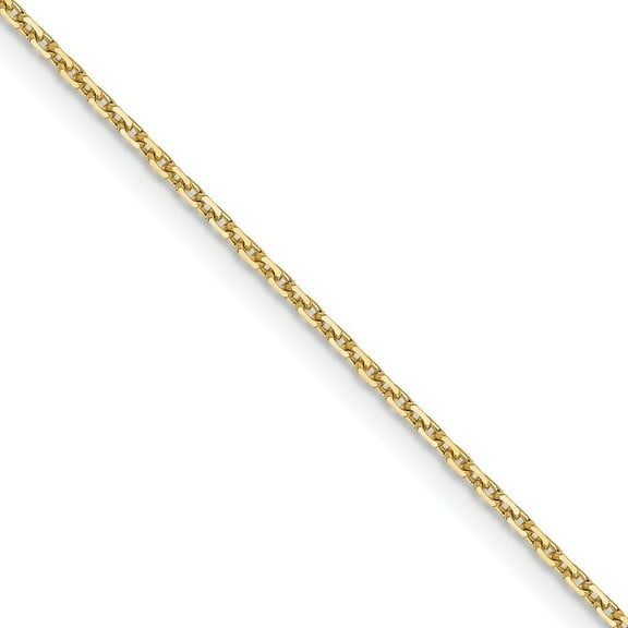 Auriga Fine Jewelry 10K Yellow Gold 1.05 mm Diamond-cut Cable Chain Necklace for Women 16"