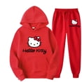 thumbnail image 1 of Sudadera con capucha informal unisex con estampado de dibujos animados de Hello Kitty, pantalones informales, oferta transfronteriza de AliExpress, 1 of 5