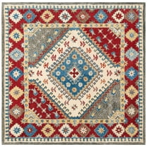 SAFAVIEH Antiquity Cennetig Geometric Area Rug, Red/Ivory, 6' x 6' Square