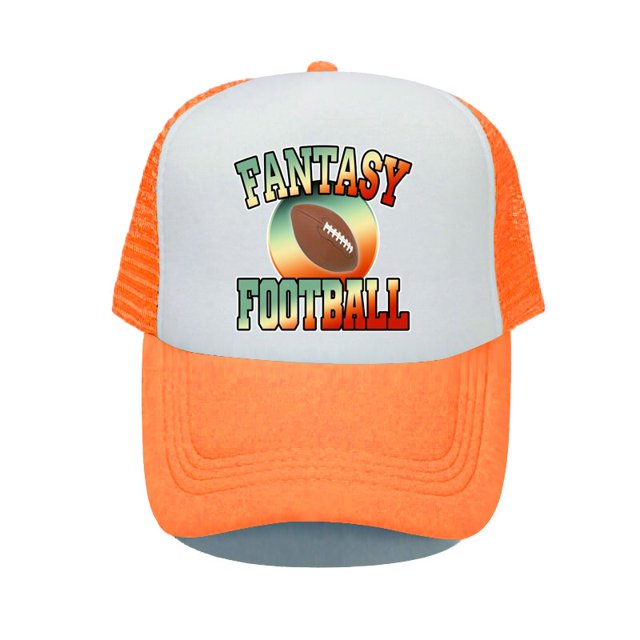 Green Red American Rugger Funny Printed Vintage Snapback Cap Fantasy Football Rugby Trucker Hat Outdoor Exercise Adult Hat YP07056-60cm for adult Gao Jinjia LED