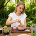 thumbnail image 3 of TAUFIKT Matcha Whisk Set, Ceramic Matcha Set 8 Pcs, Matcha Kit Set Includes Matcha Bowl, Matcha Whisk and Holder, Bamboo Scoop and Rest, Sifter and Tea Towel, Ideal Gift for Family/Friend (Pink), 3 of 10