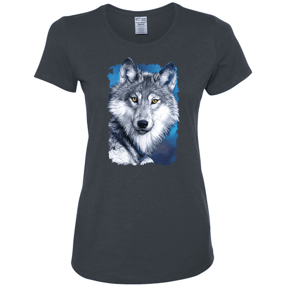 Great Lakes Wolf Animal Lover Womens Graphic T-Shirt