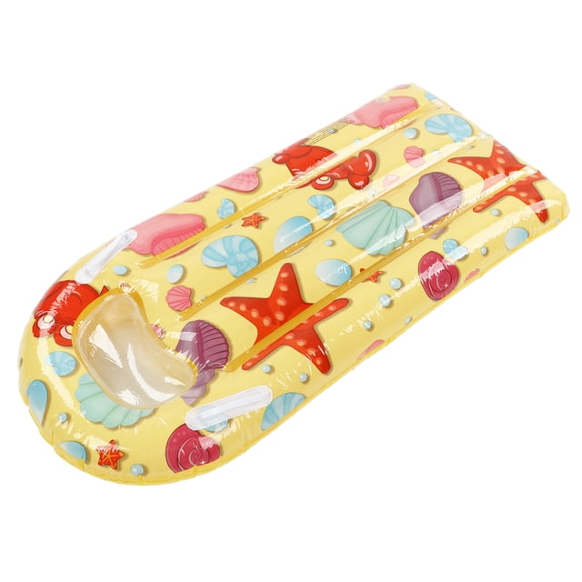 Flotador de piscina con mango de PVC grueso para niños, fila flotante de agua inflable, patrón colorido