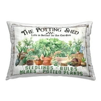 Stupell Industries Farmhouse Potting Shed Decorative Printed Throw Pillow Design by Creatif Belle.