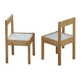 thumbnail image 6 of Open Box PJ Wood 3pc Table and Chairs Set w/Natural Finish & Dry Erase Surface, 6 of 8