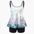thumbnail image 4 of KPOPLK Bandeau Tankini Swimsuits for Women Tummy Control Slim Fitted Swimwear Strapless 2 Piece Bathing Suit Size XXL,Light Pink, 4 of 5