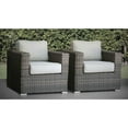 thumbnail image 3 of Living Source International Patio Chair w/ Cushion in Espresso/Canvas (Set of 2), 3 of 5
