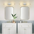 thumbnail image 6 of Deyidn 19.84" Chrome Modern Wall Sconce - 2-Light Dimmable Bathroom Vanity Light with Transparent Glass Shade, 6 of 7