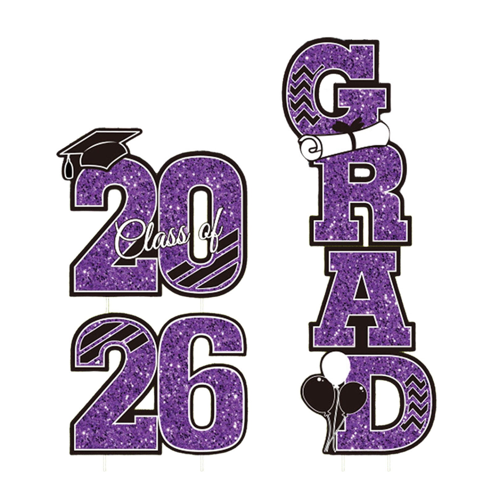 2026 Graduation Yard Sign With Stake Class Of 2026 Outdoor Grad Decor Congrats Grad Garden Sign Graduation Lawn Sign For High School College Grad Party Outdoor Decoration